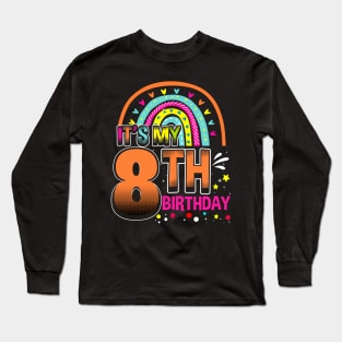 Daughter 8th Birthday for 8 year old girlie Long Sleeve T-Shirt